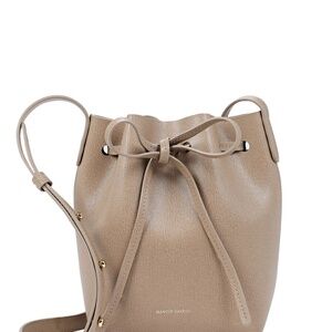 NWT Mansur Gavriel Mini Mini Bucket Bag in Beige Saffiano Leather